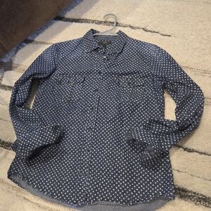 J. Crew Keeper Chambray shirt in Star Dot 6 Western Cotton Denim Trending Horses